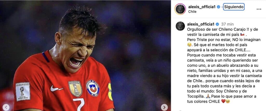 El tocopillano, marginado del duelo ante Paraguay por fatiga muscular, no logró recuperarse y quedó fuera del partido clave del martes. Con un emotivo mensaje, el goleador histórico de Chile confirmó que no podrá estar ante Ecuador expresando su tristeza por la ausencia y su amor incondicional por la camiseta nacional.