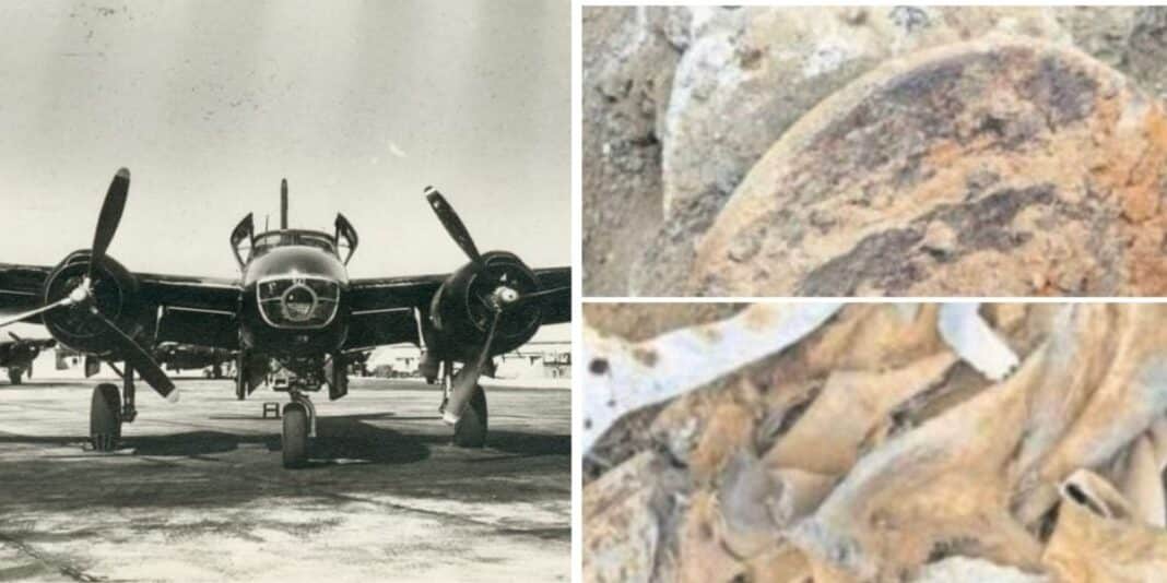 Bombardero Douglas B-26 Invader, llegados a Chile en 1954. Uno de ellos desapareció en Antofagasta. (FACH)
