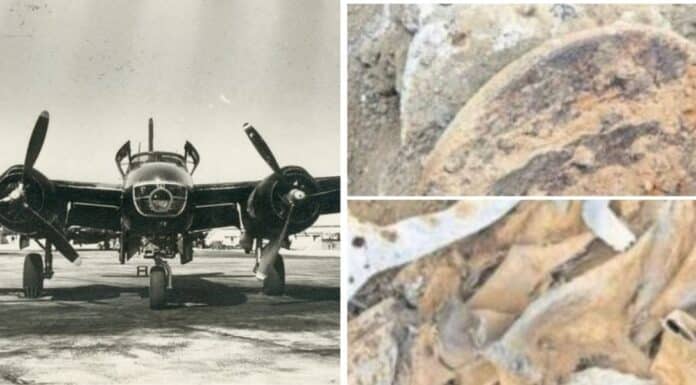 Bombardero Douglas B-26 Invader, llegados a Chile en 1954. Uno de ellos desapareció en Antofagasta. (FACH)