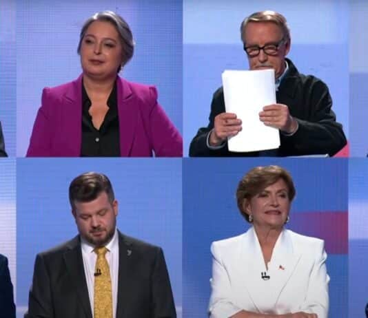 Captura de pantalla. Debate presidencial Chilevisión