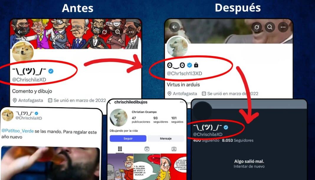 Montaje visual con capturas de redes sociales públicas antes de su eliminación.