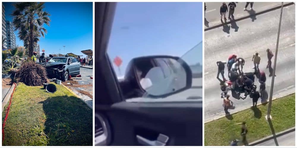 Accidente de coche con palmera involucrada en Antofagasta