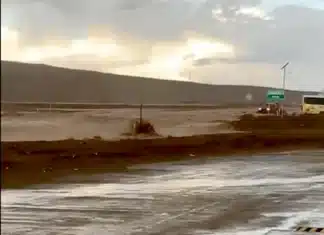 Se estiman lluvias de 20 mm en Antofagasta y de 24 mm en Calama aluvion sierra gorda.jpg